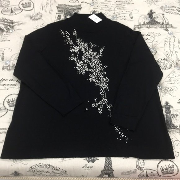 Toni T by Toni Plus Embroidered Merino Sweater - Picture 3 of 6